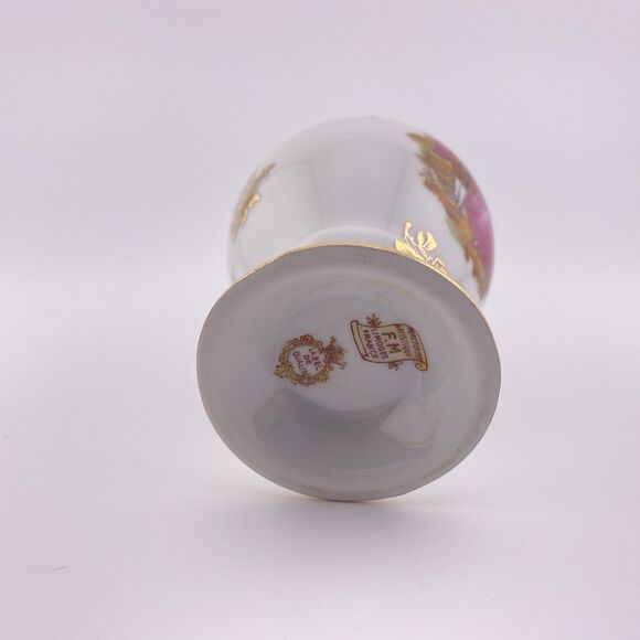 Limoges porcelain ewer,  small pitcher or vase Courting Couple - Picture 9 of 10